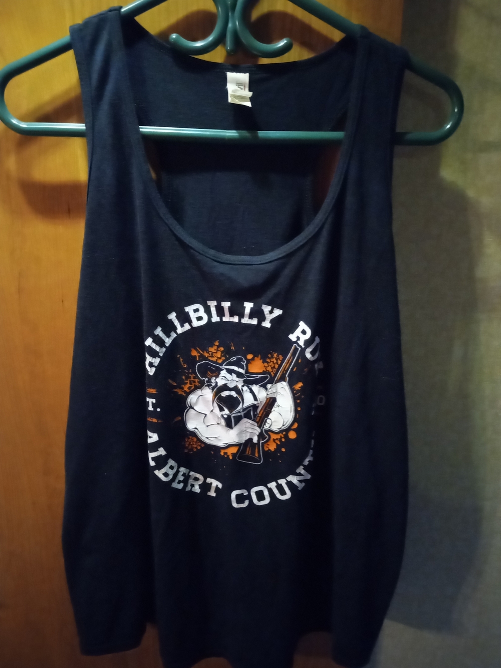 Anvil Black Tank Top with White Tag